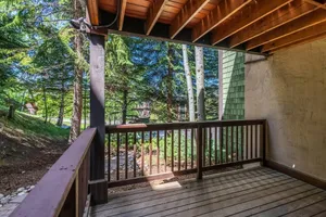 Image of Walk 240 yds to Resort+Steps to Hot Tub\/Free Town\/Ski Bus-Wood Stove\/Cabin Like Setting-Covered Deck