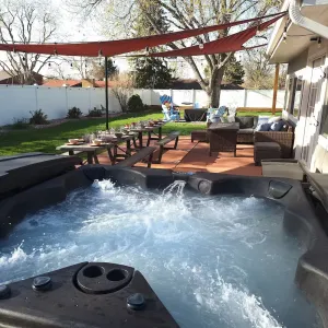 Image of Red Rocks + HOT TUB + Bocce Ball + PICKLEBALL+ Fire Pit + 8 Beds + ARCADE