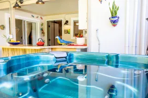 Image of Rivendell Oasis-Peaceful garden setting with private hot tub close to waterfalls