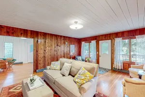 Image of Dog-friendly downtown Glen Arbor home with deck, gas grill, and washer\/dryer