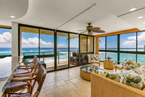 Image of Kuhio Shores 319: Oceanfront in Poipu with A/C!