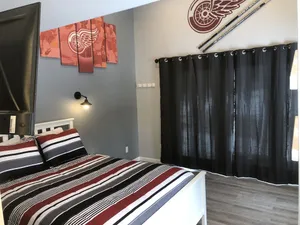 Image of Hockey Themed Room with Wooded Trails