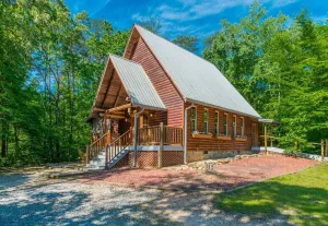 Image of Serenity for Two Cabin | 1BR 2 BA | Jacuzzi Tub | Hot Tub | Fire Pit
