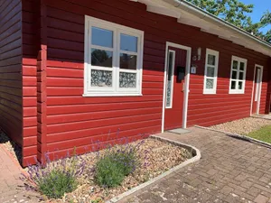 Image of Nordic vacation!  The holiday wooden house.