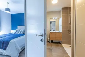 Image of 100m from shops, 5th floor, view resort, balcony, tv, ski locker, 55m², La Plagne