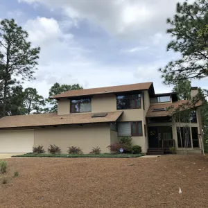 Image of Contemporary Scandinavian styled home on the 7th hole of Pinehurst #1