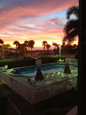 Image of Ocean view balcony with heated pool