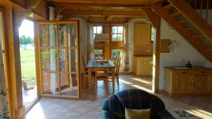 Image of Vacation home with large meadow on nature reserve lake