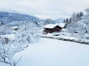 Image of South facing chalet with views of the Giffre Valley