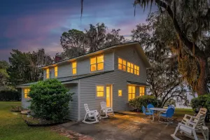 Image of Kingsley Lake Home w wide lawn, dock, central air, 4 kayaks.  Near Camp Blanding