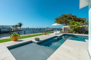 Image of Stunning Waterfront Home! Sleeps 8 Heated Pool Hot Tub Boat Dock Chef Kitchen