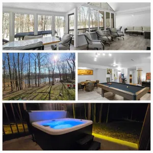 Image of White Tail Run At Heron Hill Retreat Hot Tub Lake!