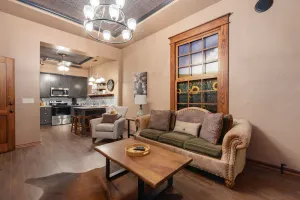 Image of The Sunflower Loft is located 1 block from Old Town in a 2 story brick building.