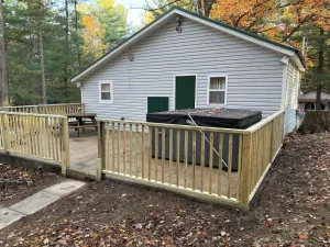 Image of Small quaint cabin with outside hot tub, sleeps 6!