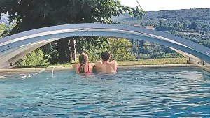 Image of Beautiful stone house with view of the Dordogne and swimming pool