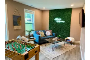 Image of Hillside Hideaway Boho 3BR Home w Gameroom, Waffle Bar, Gas Fire Pit, Mtn Views!