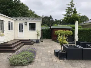 Image of Chalet with garden in The Hague \/ Wassenaar in a well-kept campsite