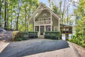 Image of Luxury Lake Cabin - Large Outdoor Living Area with Hot Tub and Pool Table