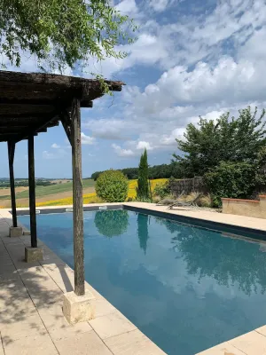 Image of Les 5 Terrasses -  Gascony - SW France\nA private pool & a fantastic view !