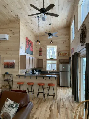 Image of New & Romantic Couples Cabin with hot tub & fire pit near Athens & Hocking Hills