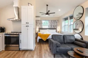 Image of Free-standing Tinyhome Studio with 6ft Privacy Fencing & Modern Amenities