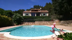 Image of Villa, fenced private pool, heart of hills, Provence, large covered barbecue