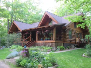 Image of Beautiful, Authentic Log Cabin Home, Complete With All of the Classic Luxuries.