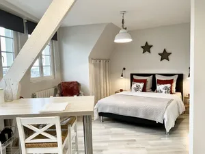 Image of bright apartment with harbor views
