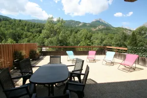 Image of MAGNIFICENT TERRACE FULL SOUTH WITH VIEW ON THE HEIGHTS FOR THIS CHALET MITOYE