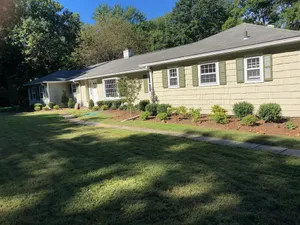 Image of Darien family home on a Cul de Sac with  pond.