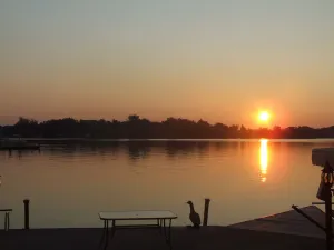 Image of Serenity Lakefront Home on Techumseh Island - Sleeps 6,  2BR, 1.5Bath, Boat Dock