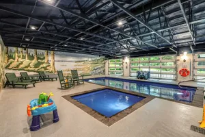 Image of NEW *Indoor Pool* | Game Rm, Private Log Cabin - Fun for All Ages 4b\/3b sleep 14