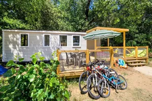 Image of Flower Camping Les Biches **** - Mobil-home Family 3hgs PREMIUM - 30m2 - covered XXL terrace - TV - LV - plancha - FREE WIFI 6 people
