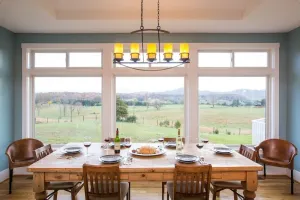 Image of Gorgeous Blue Ridge Mountain and Rolling Farm View