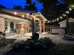 Image of Hot tub, fire pit, great outdoor space, by Coler bike trails, Bentonville Square