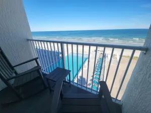 Image of Oceanfront Escape With Balcony and heated salt water pool Sleeps 4