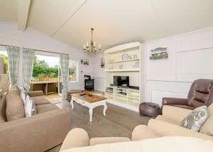 Image of A stylish lodge with one master double with en suite shower room.