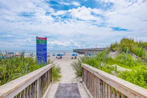Image of Snowbird-friendly condo with balcony, ocean view, beach access & pool