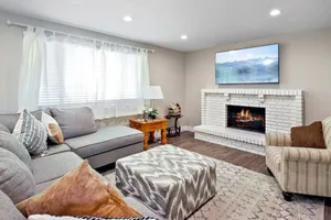 Image of \"Double Lodge\" has 2 kitchens, Free Ski Rental, game room, sleeps 13, perfect for families or groups