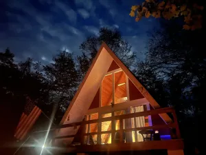 Image of Private & Charming A-Frame Cabin Near Penn State & Outdoor Adventures