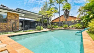 Image of 4 bedroom gem with air conditioning, a great outdoor area including pool and you can bring a small dog.