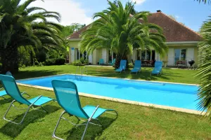 Image of Luxury architect villa with pool and panoramic Pyrenees view
