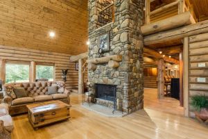 Image of Secluded Executive Log Cabin Lodge with 68 ft Pool on 102 acres