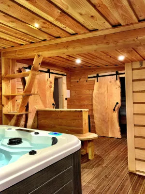 Image of Luxurious mountain chalet with jacuzzi and sauna