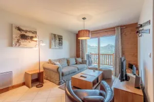 Image of 3rd floor, view valley, swimming pool, balcony, parking, tv, ski locker, 70m², Les Arcs