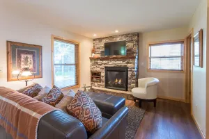 Image of Elegant Cabin w\/ Fireplace ready for a Couple's Getaway on Gull Lake