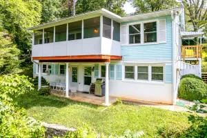 Image of Peaceful mountain lake retreat with free WiFi and private patio
