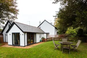 Image of Romantic Forest Cottage with private garden, dog friendly, forest views from bed