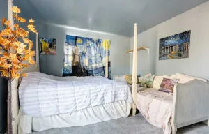 Image of Blue Charmer Themed Cabin with Indoor Fireplace
