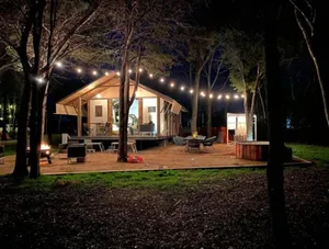 Image of Lake Front Glamping Near Austin-Bathroom In Unit